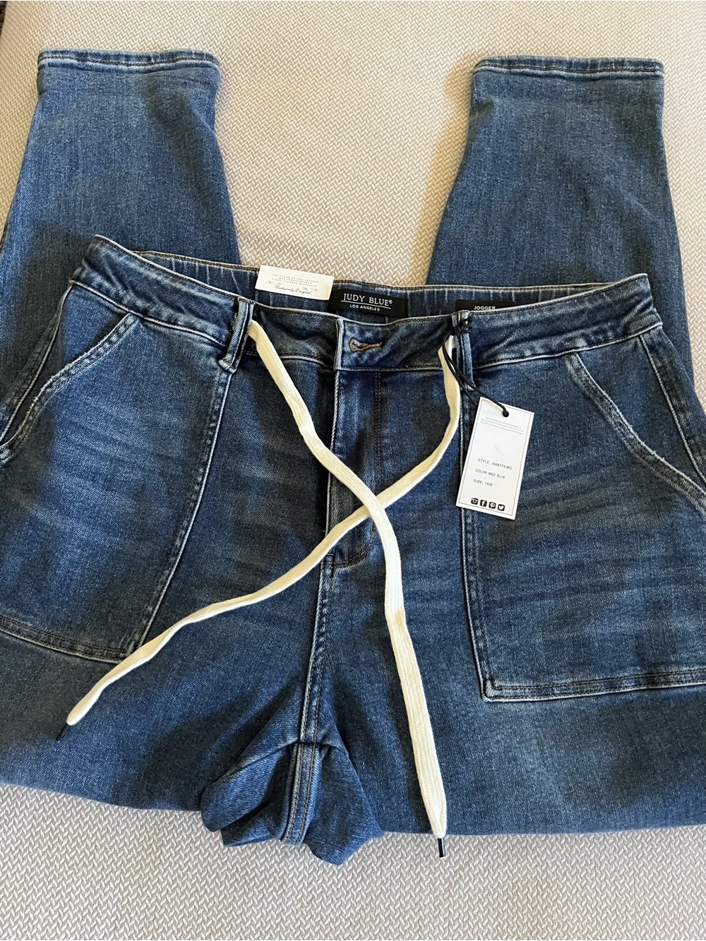 NWT Judy Blue Women's Denim Jogger Jeans Plus Size 18W- NEW - Picture 10 of 12